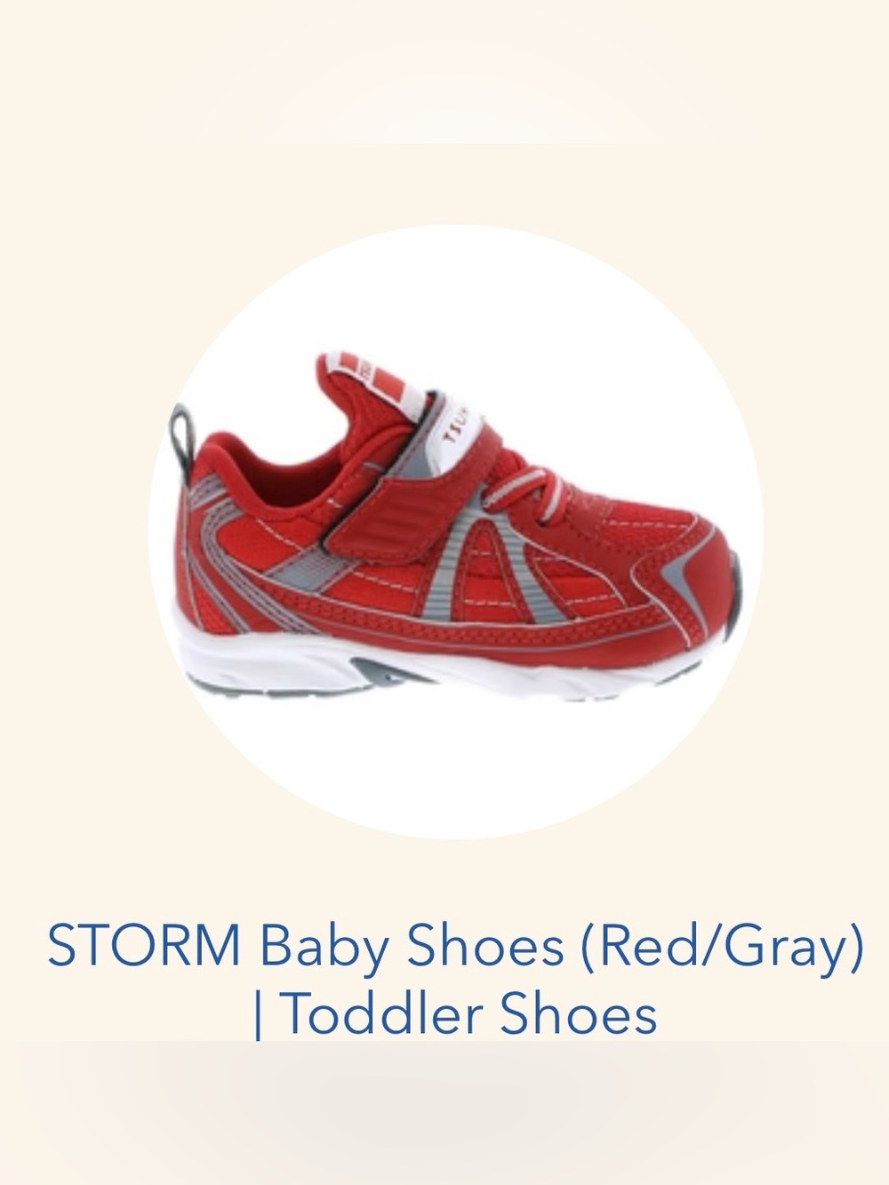 Storm Baby Walker Shoes- Red and Gray Size 5 Toddler